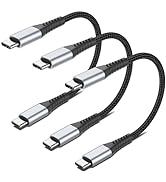 6 inch USB C to C Cable, 0.5ft 3-Pack Short USB C to USB C Charger Cable PD Fast Charging Braided...