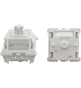 kutethy Gateron Smoothie Keyboard Switches, Linear RGB LED 5 Pin White 22mm Dual-Stage Spring Fac...