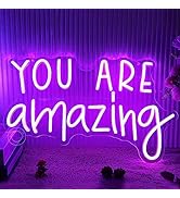 SYLHOME Purple You Are Amazing LED Neon Light Sign 5V Girls Boys Bedroom Living Room Classroom Wa...
