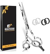 BEAUTICONE Hair Cutting Scissors - High Carbon SS 6.5" Professional Barber-Grade Salon Shears w...