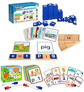 Learning Toys for 3 4 5 Years Old Kids - Short Vowel Letters Sorting Spelling Reading Toy Set wit...