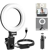 NEEWER Basic 5" Ring Light for Video Conference Lighting, Clip on Light Kit with Desk Tripod Stan...