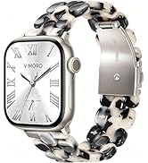 V-MORO Compatible with Apple Watch Band 40mm/41mm/42mm/38mm Women Resin Strap Fashion Dressy Fanc...
