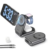 Foldable 3-in-1 Charging Station for Apple, Wireless MagSafe Charger Stand | 25W Qi2.2 Certified,...