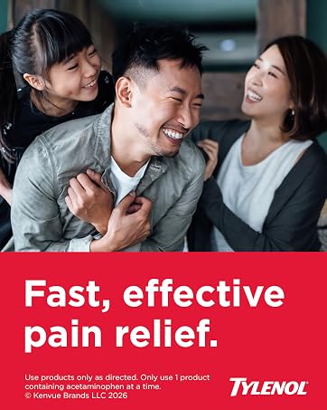 Tylenol, fast, effective pain relief. Use products only as directed.