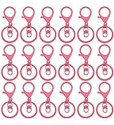 30Pcs Lobster Claw Clasps Keychain for Jewelry Making,Metal Lobster Clasp Swivel Trigger Clips wi...