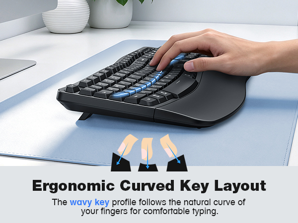 Ergonomic curved Key Layout