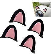 Pniwuno 2 Pairs Cat Ears Helmet Decorations, Self-Adhesive Cat Ear Attachments for Helmets, Water...