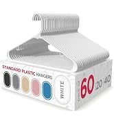 Sharpty Plastic Hangers Clothes Hangers for Clothing, Closet, Coats & Shirts - Durable, Thick, To...