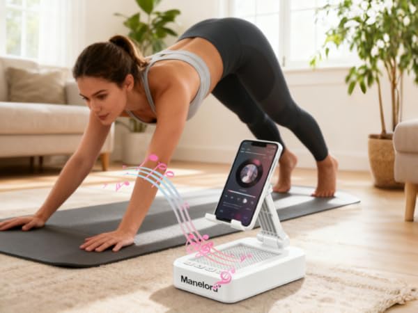 Cell Phone Stand with Wireless Bluetooth Speaker