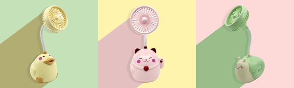 ennotek cute animal usb c table fan desk accessory quiet small cooling fan