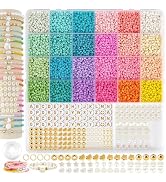 TEXGIZRLY 3mm Glass Seed Beads for Bracelet Jewelry Making 24 Colors Bracelet Making Kit for Adul...