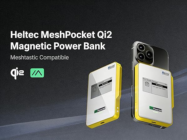 Heltec MeshPocket Qi2 Magnetic Power Bank Meshtastic Compatible