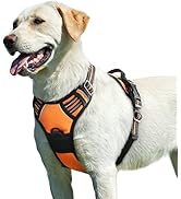 Eagloo Dog Harness for Large Dogs, No Pull Service Vest with Reflective Strips and Control Handle...