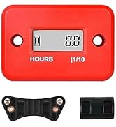 Runleader Digital Small Engine Hour Meter,Waterproof Design,Nylon Bracket Mounting,Applicable to ...