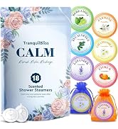 TranquilBliss Shower Steamers, 18 PCS Set, Self Care Relaxation Shower Tablets with Shea Butter, ...