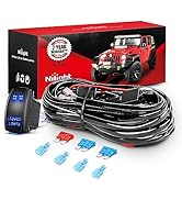 Nilight 16AWG LED POD Lights Wiring Harness Kit LED Light Bar 12V 5Pin Rocker Switch Laser On Off...