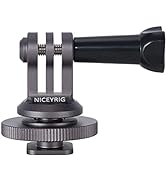 NICEYRIG Hot Shoe Mount Adapter for Tripod Selfie Stick Monopod DSLR - 434 | for GoPro Hero 10/9/...