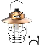 Lepro Vintage LED Camping Lantern, Rechargeable Camping Railroad Lantern, Retro Style, Classic Ta...