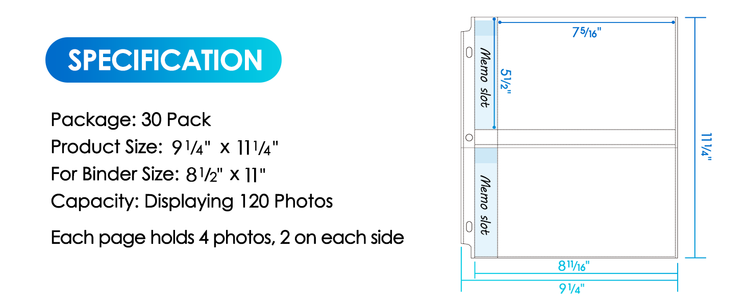 5x7 Photo Sleeves 30 Pack-2