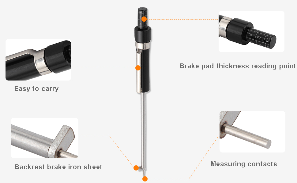 brake shoe measuring tool