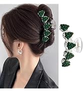 1 Pack Christmas Tree Hair Claw Clips Cute Transparent Acrylic Hair Clips Non Slips Hair Clamp Cl...