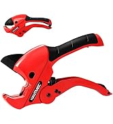 HAUTMEC PVC Pipe Cutter Tool Multifunction Ratchet-type Tube and PVC Cutters One-hand Fast Pipe C...