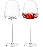 KAMMAK Wine Glasses Set of 2, 600ML Crystal Red and White Wine Glass, Hand Blown Bordeaux Wine Gl...