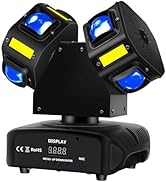 MFL. Moving Head DJ Light, Double Heads 10 LED RGBW Beam,10 LEDs Golden Strobe Sound Activated DM...
