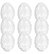 12 Pcs Egg Shaped Box Fillable Ornaments Plastic Egg Ball Ornament Fillable Egg Ball Ornament Cle...