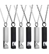 6pcs Urn Necklaces for Ashes Necklace for Women Men, Memorial Cremation Jewelry for Ashes Stainle...