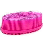 HEETA Body Brush for Wet Dry Brushing, Silicone Body Scrubber for Gentle Exfoliating on Softer Gl...