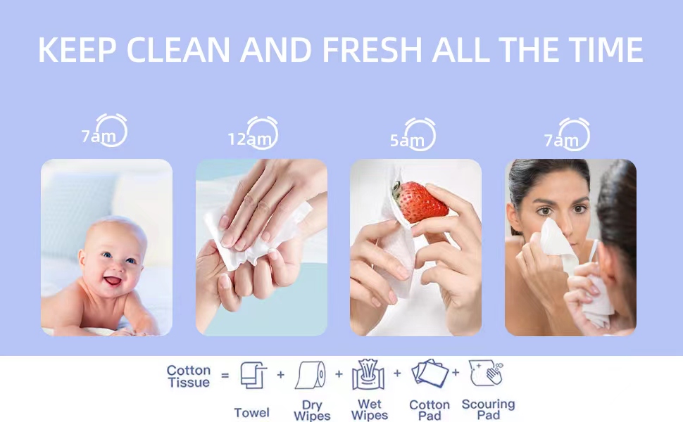 Pure Cotton Dry Wipes
