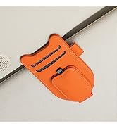 fccairms Sunglasses Holder for Car Visor, Magnetic Leather Glasses Eyeglass Clip, With Ticket and...