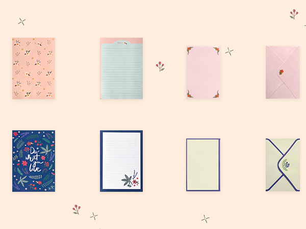 letter writing lined stationery paper and envelopes set