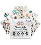 DECEE Swedish Dishcloths (Mosaic), 5-Pack, Reusable, Washable Cellulose Cotton Kitchen Cloths,Rep...