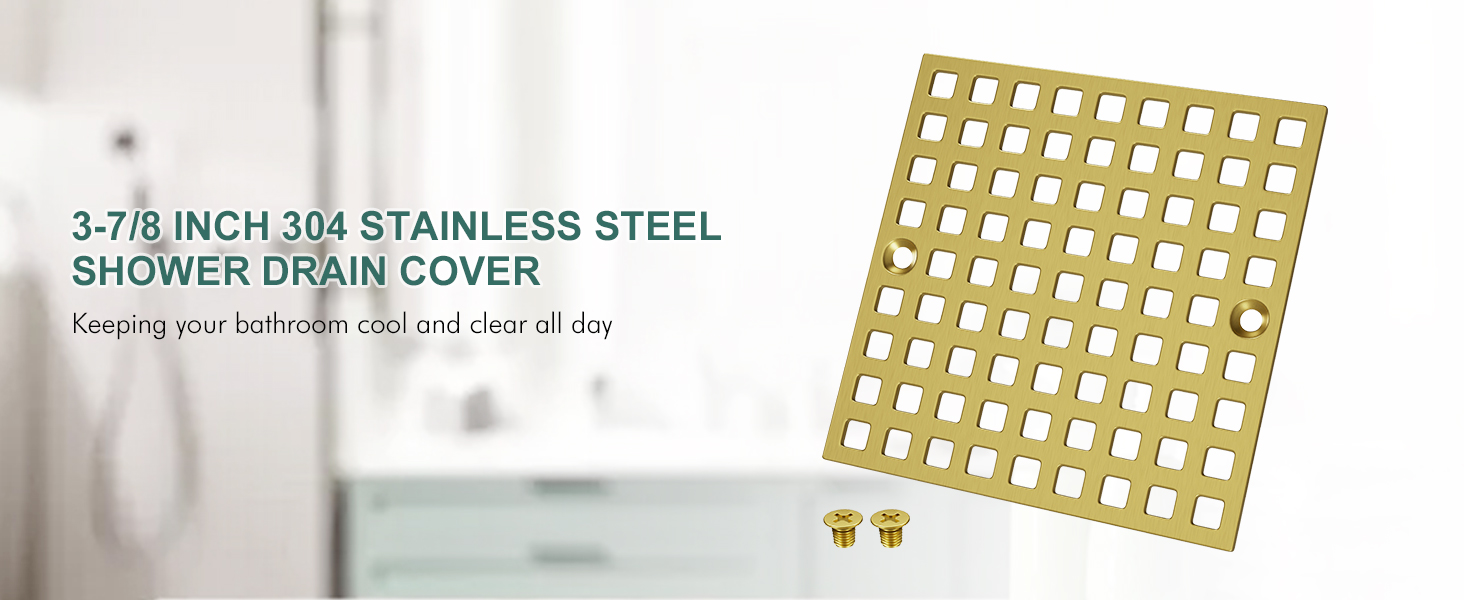 Brushed Gold Shower Drain Cover