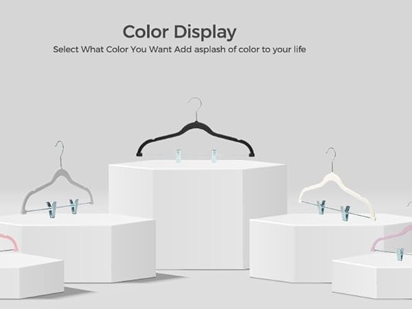 Velvet Skirt Hangers Double Clip