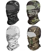 4 Pieces Sun Protection Balaclava Hood Face Cover Full Head Mask Ski Mask for Fishing Cycling Hun...
