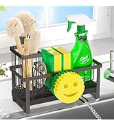 Sponge Holder for Kitchen Sink,Sink Caddy with Removable Dish Brush Holder,Self-Draining Kitchen ...