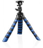 Ultimaxx 12” Blue Flexible Tripod with Wrap Around Legs & Quick Release Mounting Plate for All Go...