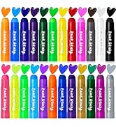 Aen Art Paint Sticks, 24 Colors Solid Tempera Paint Sticks for Kids, Quick Drying Washable Paint ...