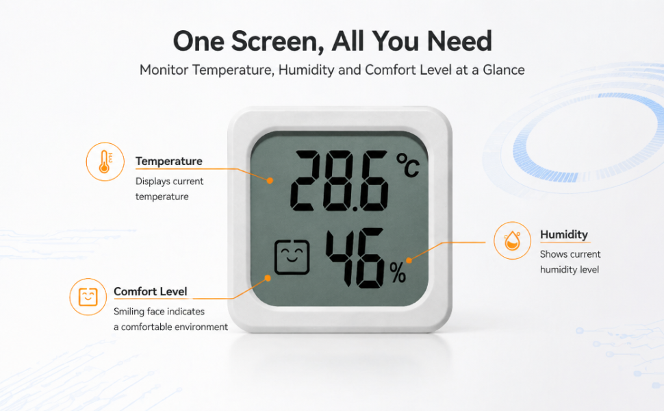 Digital Temperature Humidity Monitor with LCD Display