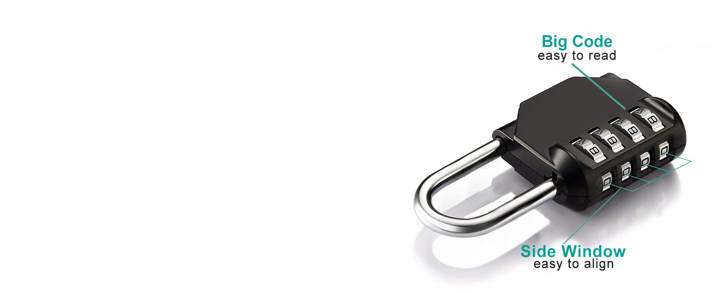 easy to set easy to read reasy to align combination padlock locker padlocks gym lock school lock