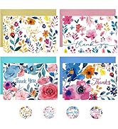 Thank You Cards with Envelopes, 36 Pack Thank You Cards Bulk with Envelopes & Stickers, 4x6 Inch ...