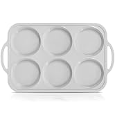 Vnray 4 Inch Jumbo Silicone Muffin Top Pan with Metal Frame, Non Stick Silicon Egg Mold for Oven,...