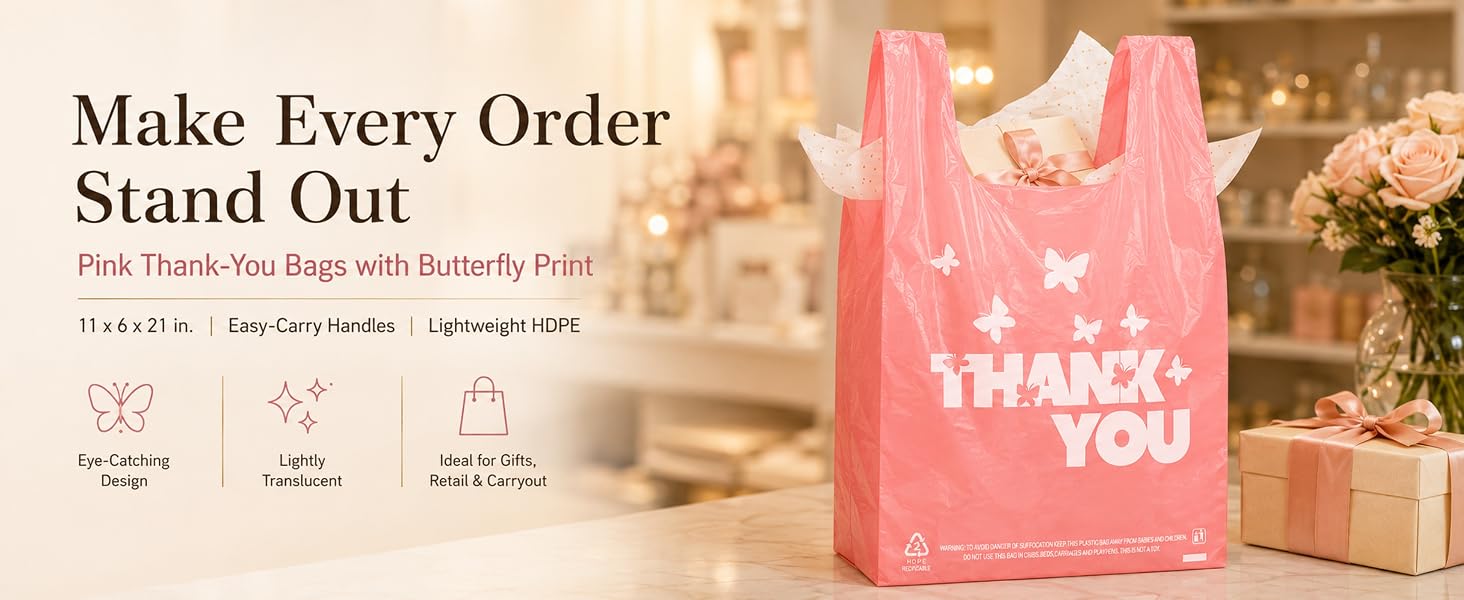 Pink Plastic bag