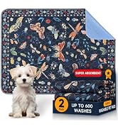 PPET Washable Pee Pads for Dogs 2 Pack,Reusable Puppy Pads, 2026 Upgraded Puppy Pad 24"x36", Wate...