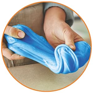 Person kneading slime