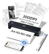 iDPRT MT610 Pro Portable Thermal Printer, 300DPI HD Mobile-Travel-Printers, Inkless-Wireless-Smal...